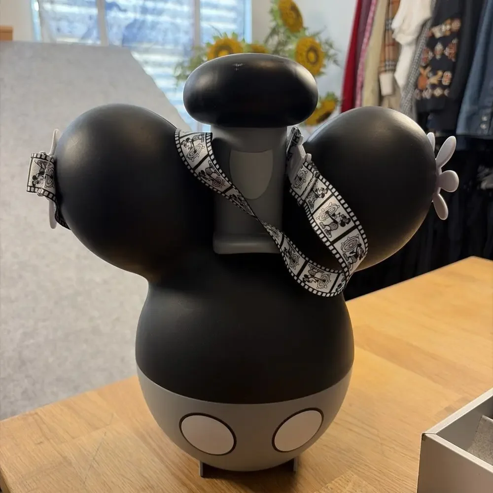 Disney steamboat Willie balloon Popcorn Bucket w/ Mickey Filmstrip strap flaw